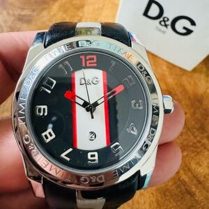 Authentic Dolce & Gabbana D&G men’s watch classic retro chic rally style mint!